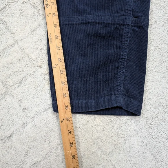 Everlane Pants Womens 10 Blue Navy Corduroy Barrel Leg Cotton Stretch Casual - Picture 7 of 9